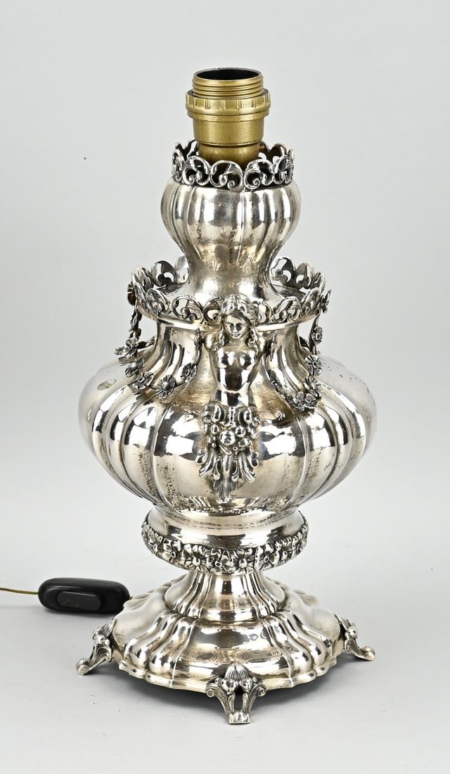 Silver lamp base - 2