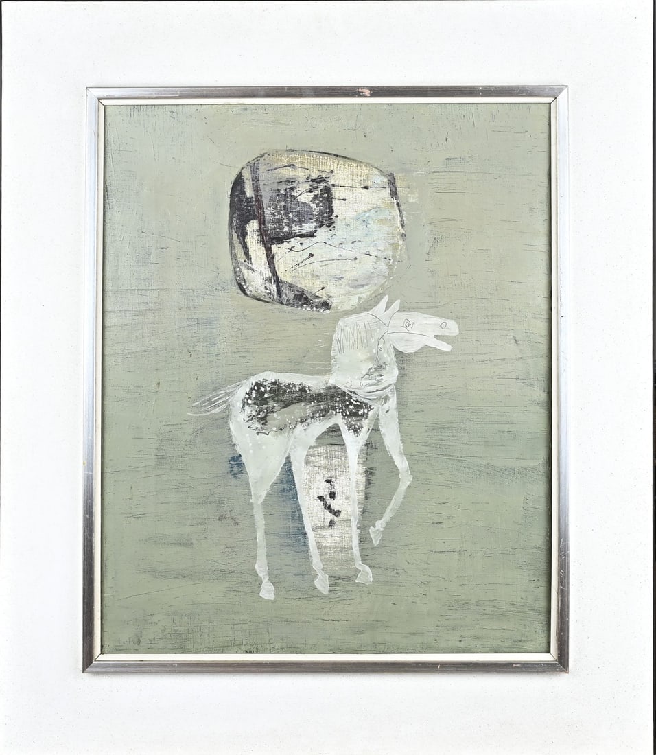 Jan van Heel, Little Horse: Jan van Heel. New Hague School. 1898 - 1990. Title: Little horse. Oil on canvas. Dimensions: H 60 x W 50 cm. In good condition.