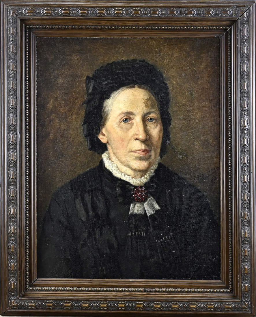 S. Baukema, Portrait of a Frisian farmer: Sieger Baukema, 1883. 1852 - 1936. Portrait of a Frisian farmer. Oil on canvas. Older restoration. Dimensions: H 52 x W 40 cm. In reasonable/good condition.