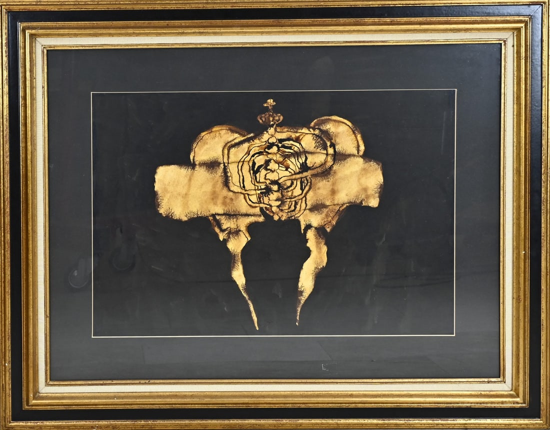 Marek Oberländer, Fantasy performance: Marek Oberlander. 1922 - 1978 Nizza. Fantasy performance. Mixed media on paper. Dimensions: H 44 x W 63 cm. In good condition.