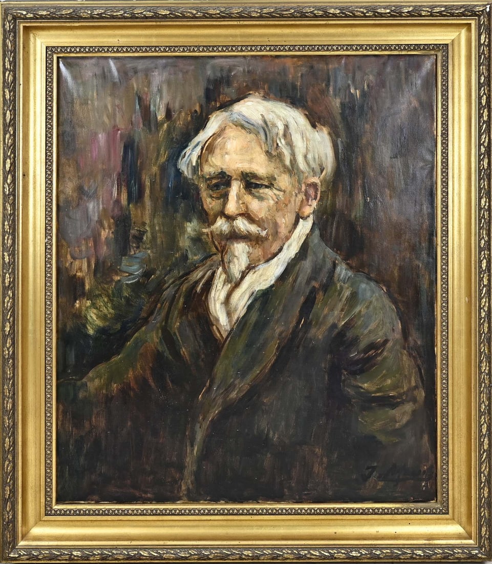 J. van Mourik, Self-portrait: Jacques van Mourik. 1879 - 1971. Self-portrait. Oil on canvas. Dimensions: H 86 x W 70 cm. In good condition.