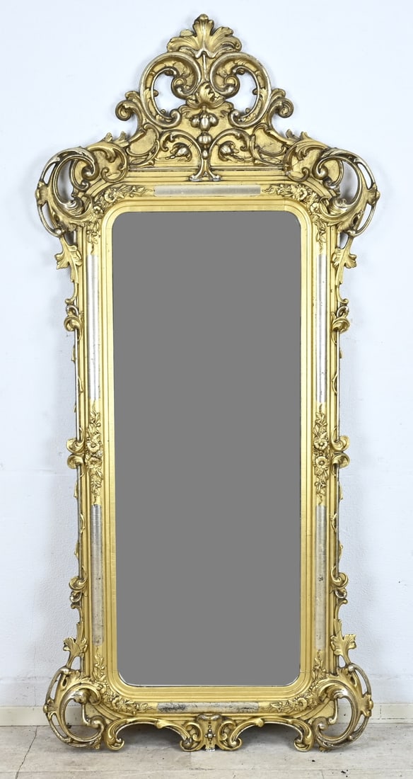 Gilded mirror + console, 1850 - 3