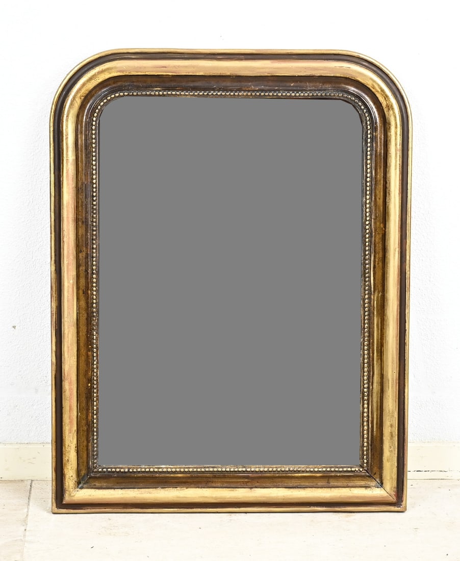 Mirror, H 70 x W 50 cm.: Antique mirror, Louis Philippe. Circa 1870. Dimensions: H 70 x W 50 cm. In good condition.