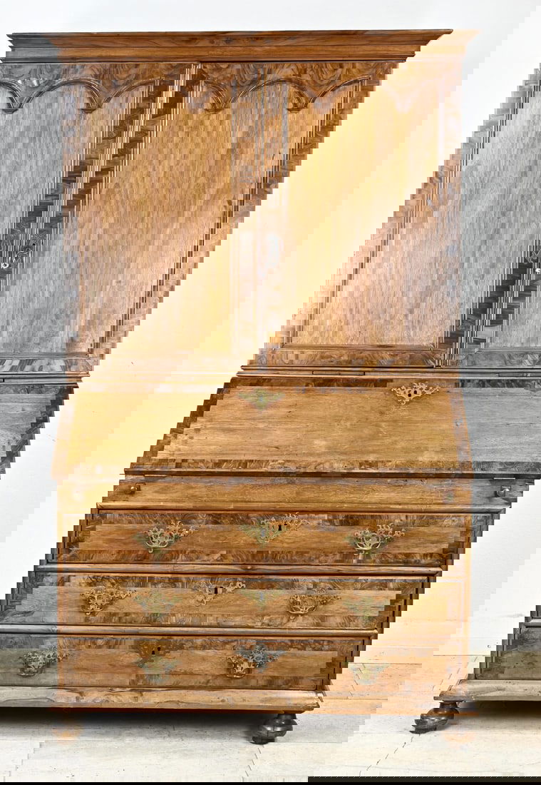 Walnut desk with upstand - 2