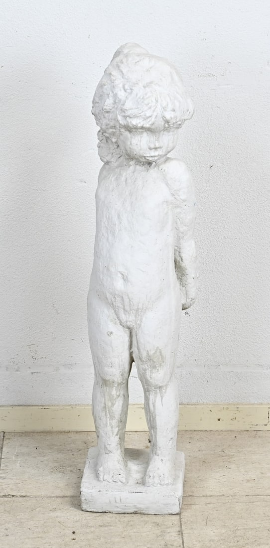 Image, Girl: Large terracotta figure. 20th century. Girl with ponytail. Size: 86 cm. In good condition.