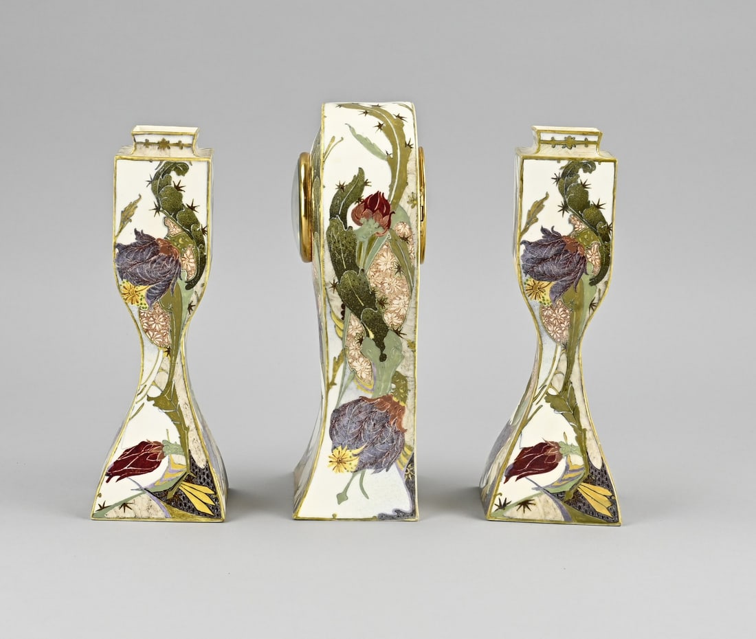Rare Rozenburg clock set - 2