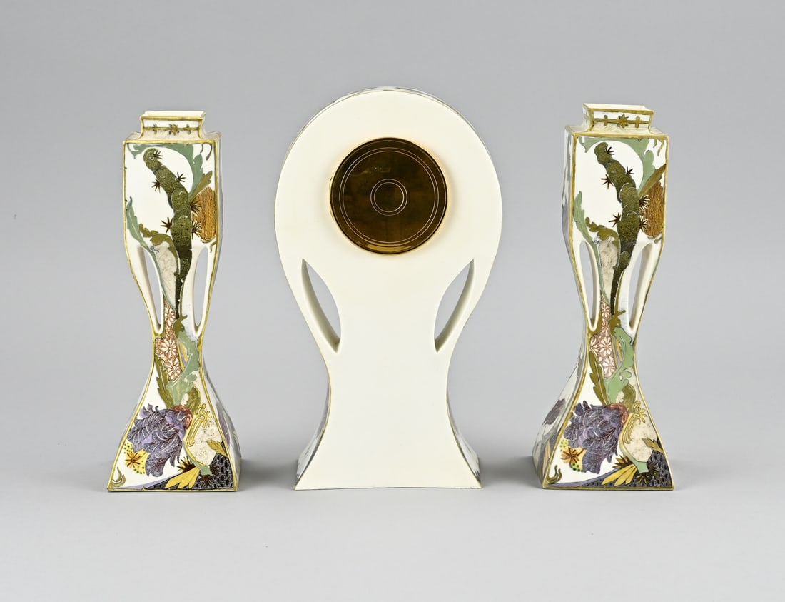 Rare Rozenburg clock set - 3
