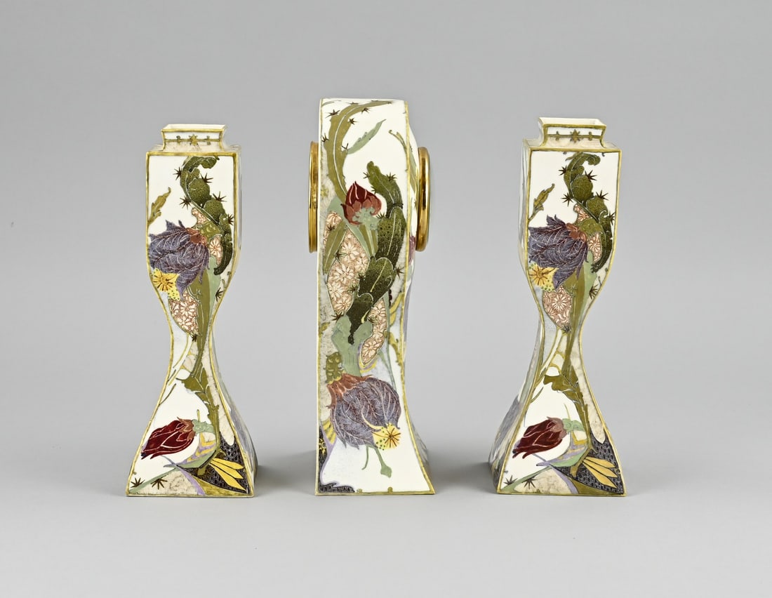 Rare Rozenburg clock set - 4