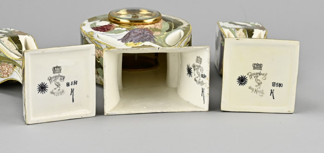 Rare Rozenburg clock set - 5