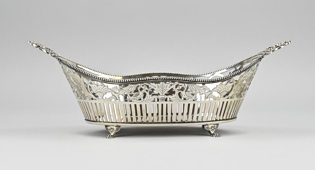 Silver ribbon bread basket - 2