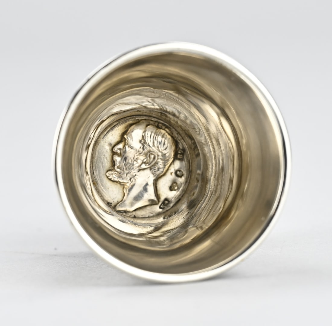 Silver cup with face - 2