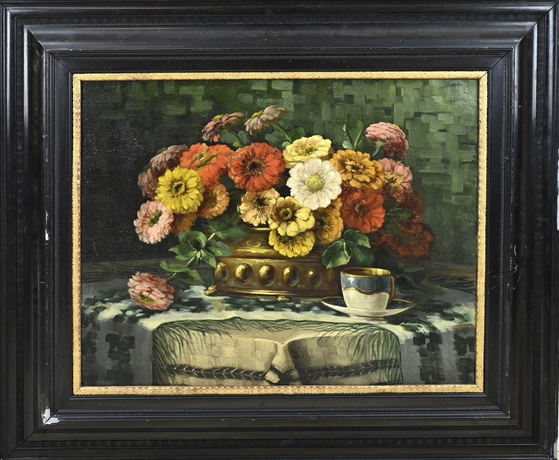 A. Sablansky, Flower still life: A. Sablansky. Circa 1900. Flower still life. Oil on canvas. Dimensions: H 56 x W 69 cm. In good condition.