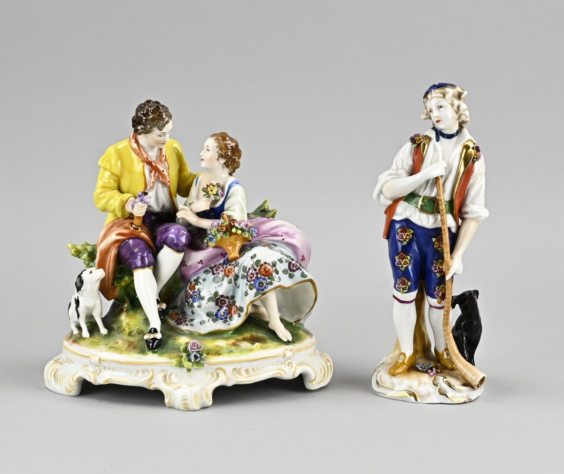 2x old/antique porcelain statue (1 of 3)