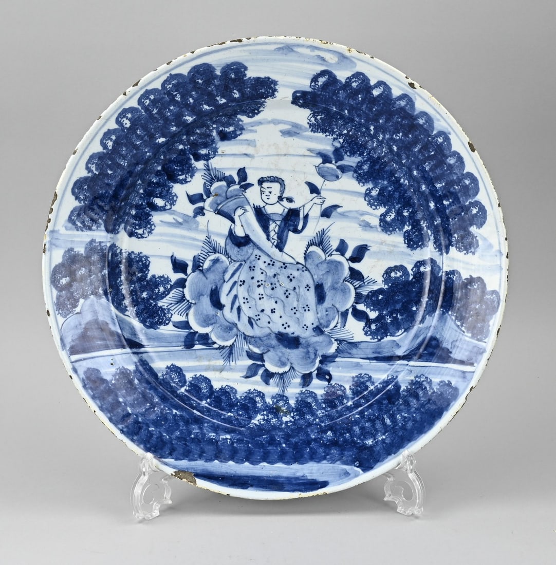 Delft dish Ø 36 cm. (1 of 2)
