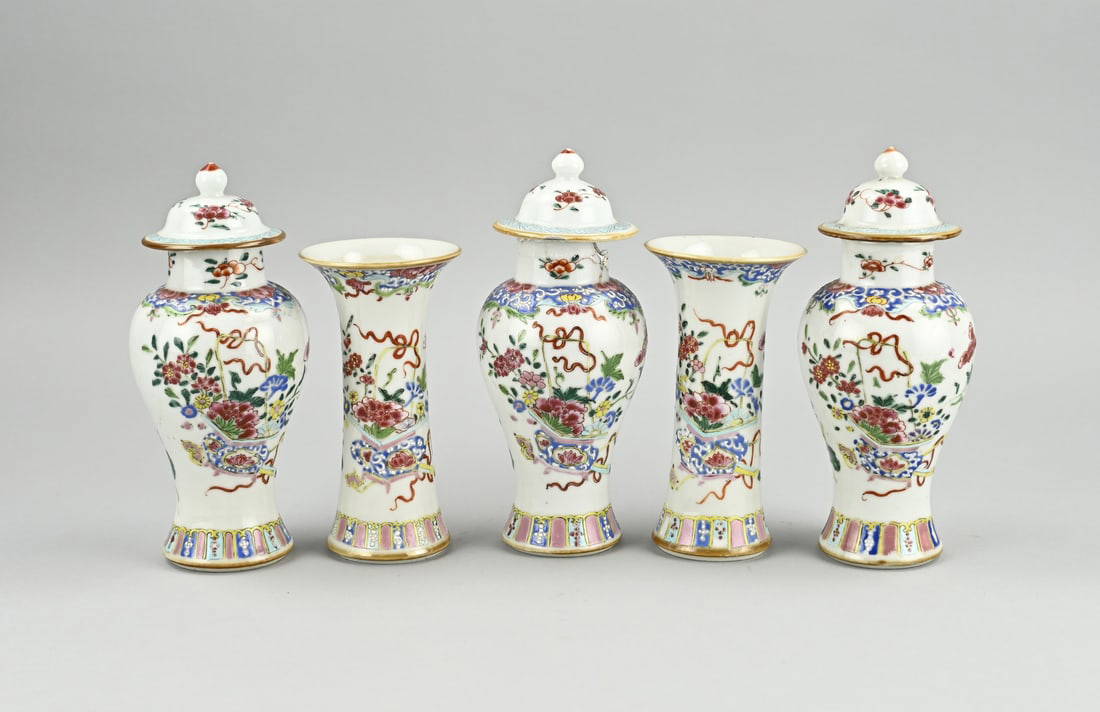 5-Piece Family Rose Cabinet Set