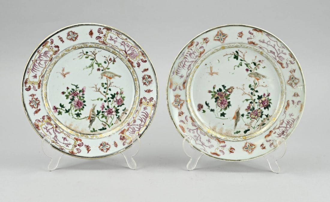 2x Family Rose plate Ø 22.7 cm.