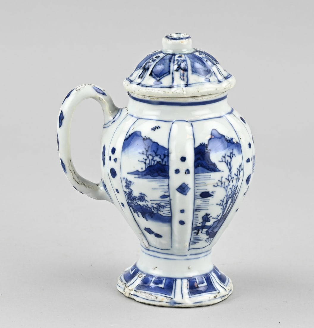Chinese mustard pot, H 15 cm.