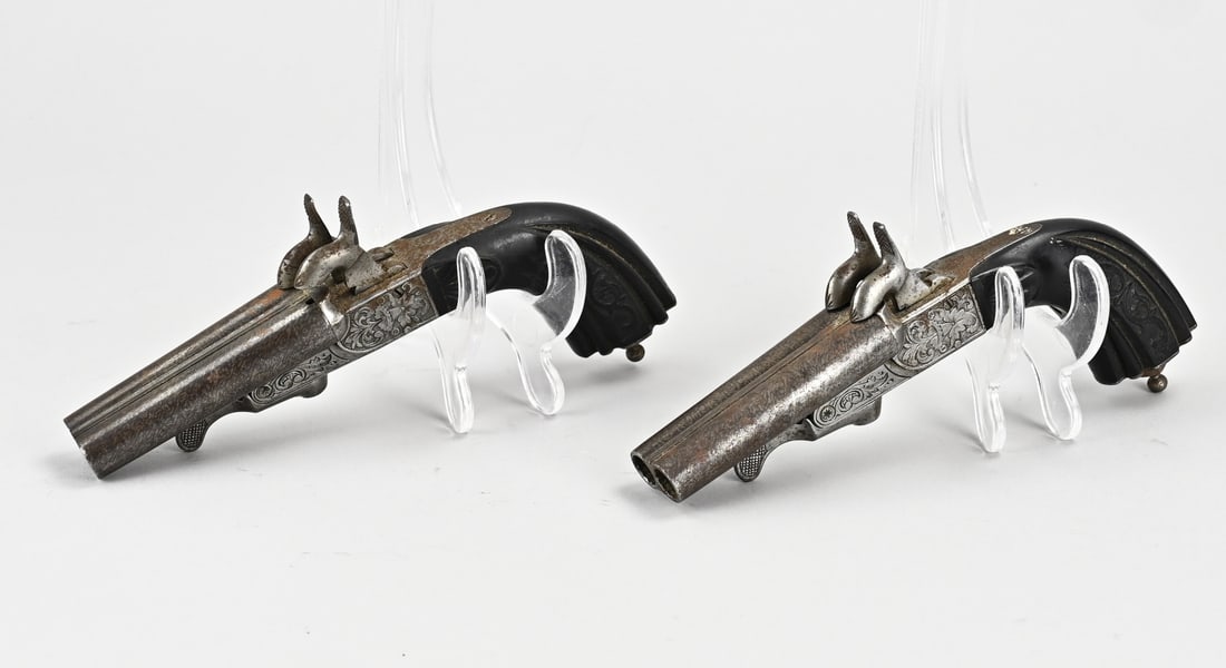 Set of double-barreled pistols, L 20 cm. (1 of 2)