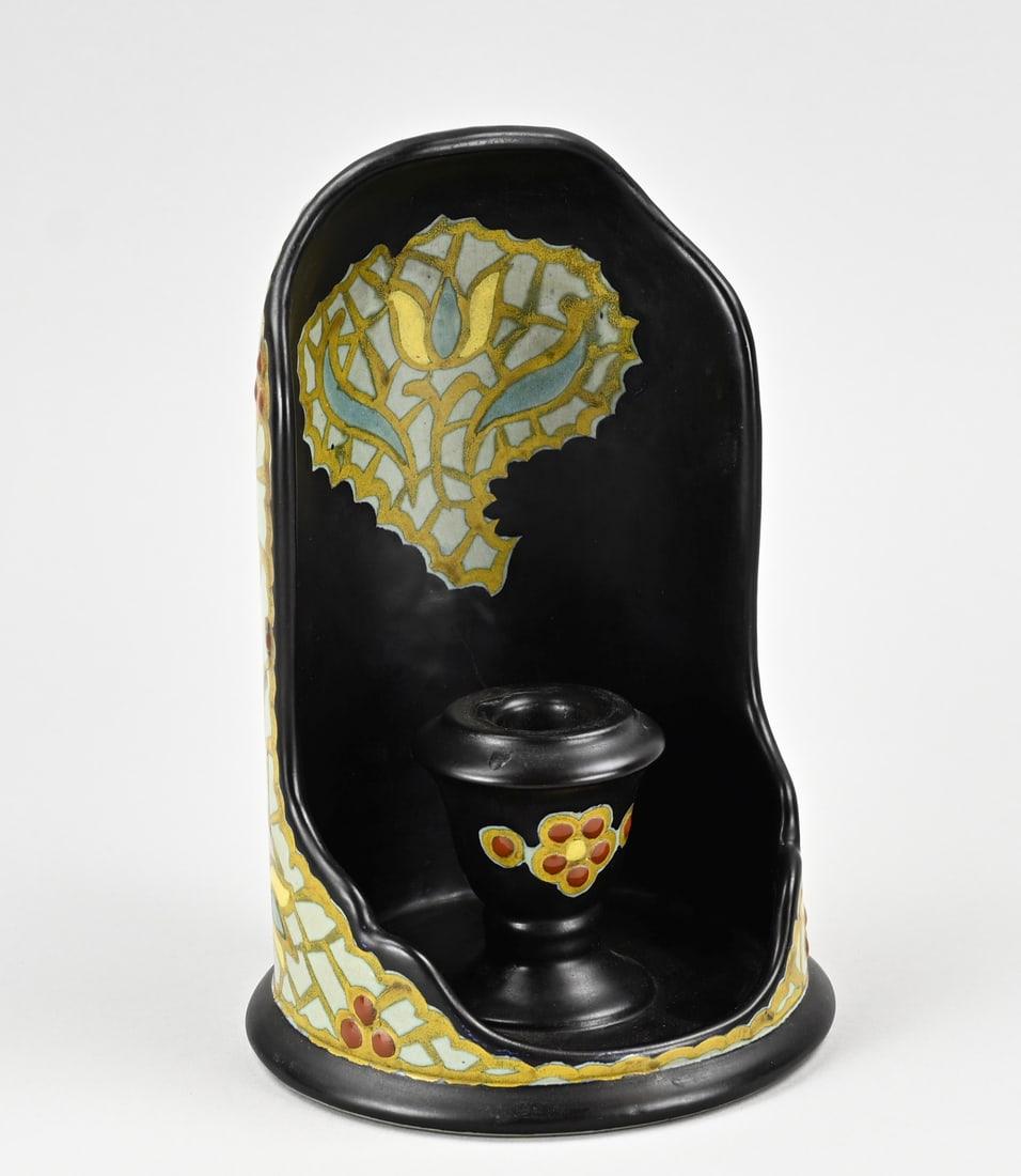 Earthenware Gouda candlestick, 1900 - 2