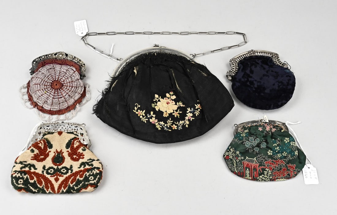 Lot with 5 silver purse clasps (1 of 1)