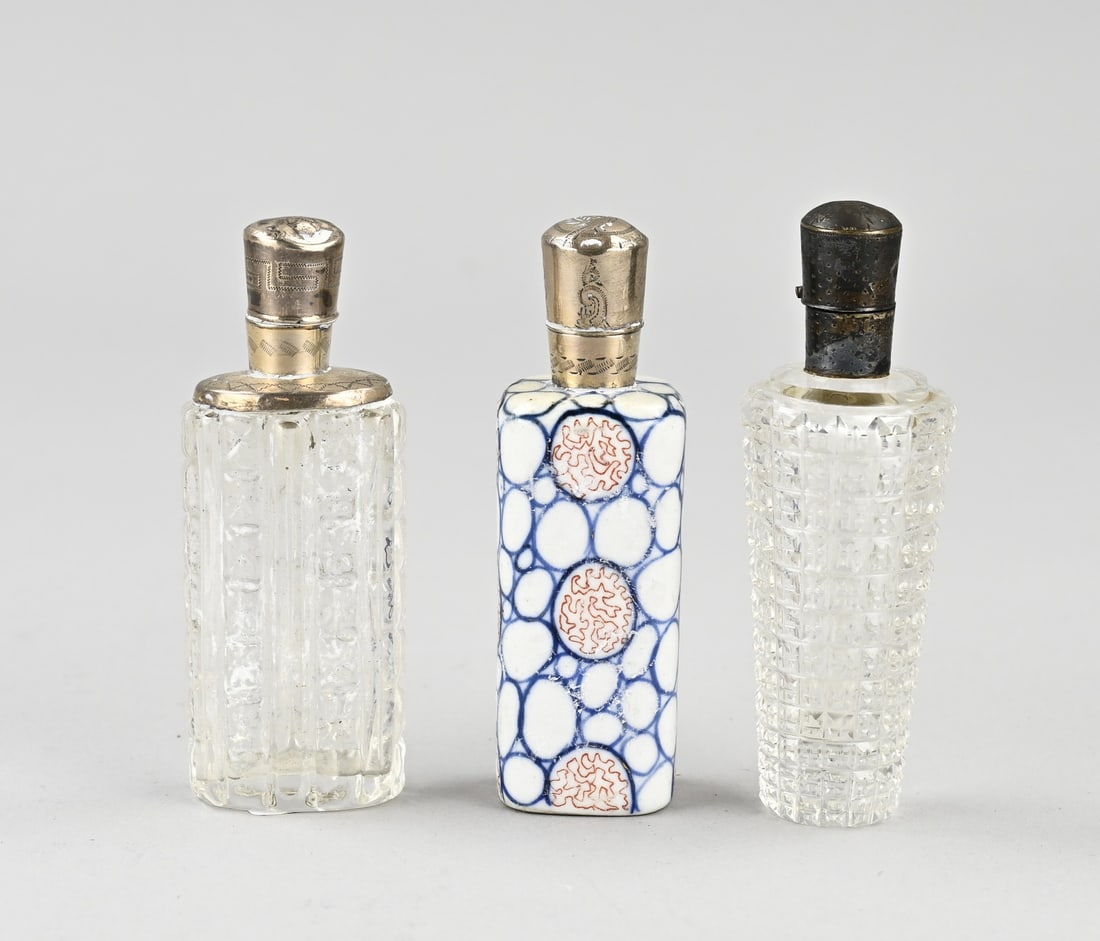 3 Perfume bottles with silver (1 of 1)