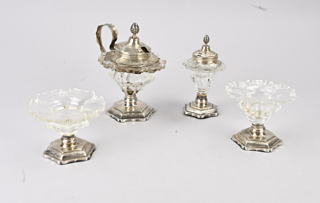 4-piece spice set (crystal/silverware) (1 of 1)
