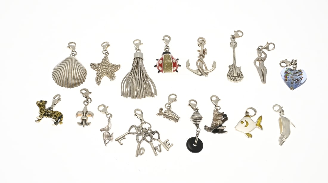 Lot with silver charms (1 of 1)