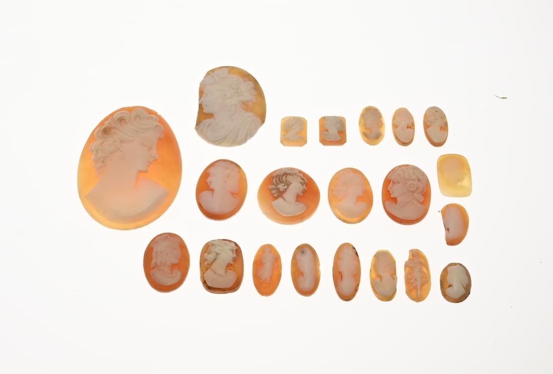 Lot of cameo stones (1 of 1)