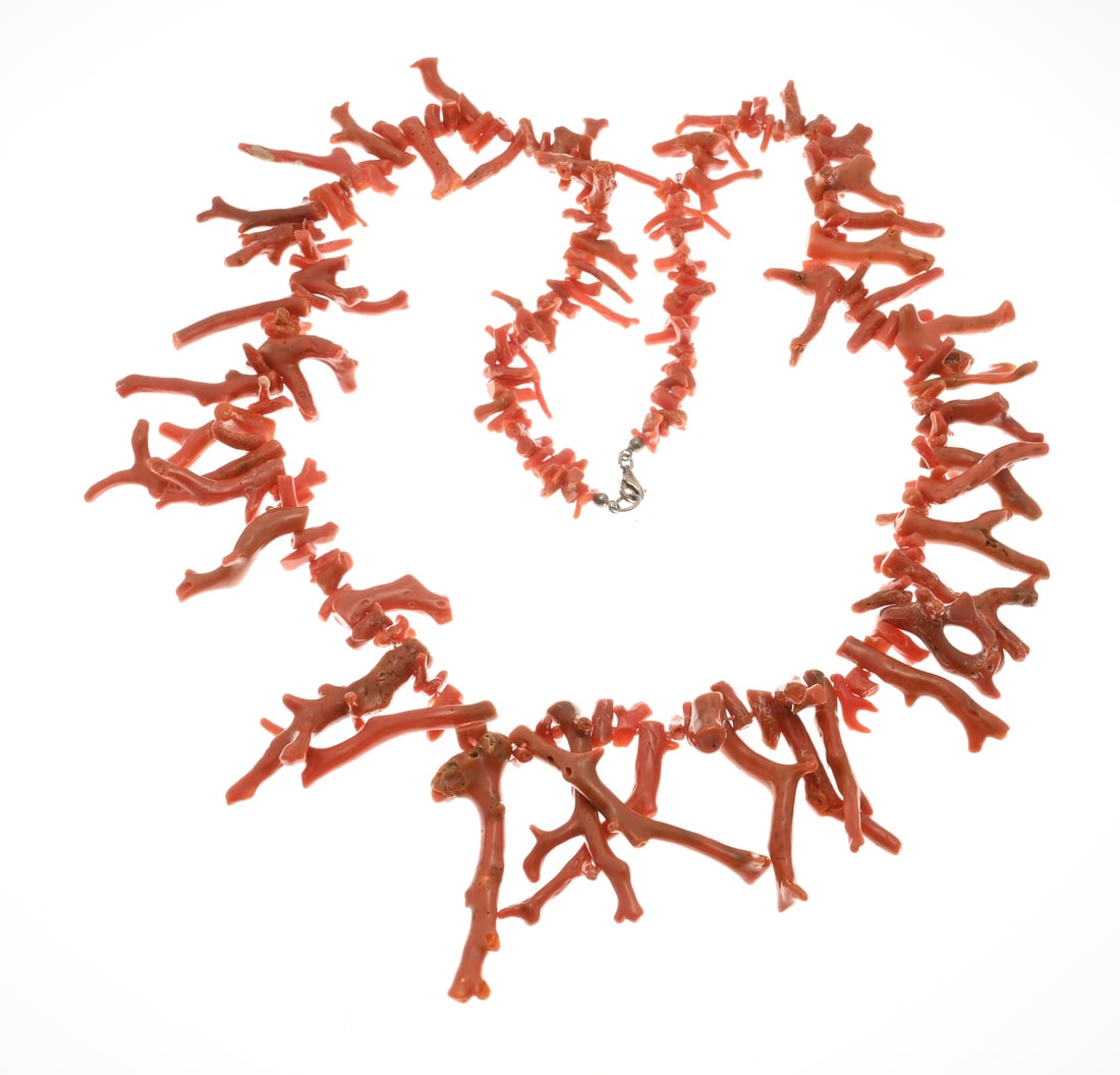Necklace of blood coral branches (1 of 1)