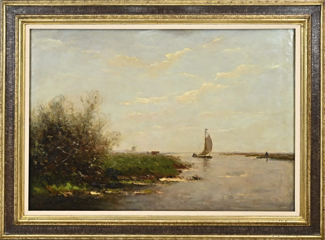 Victor Bauffe, View of the lake with sailboat and punt (1 of 1)