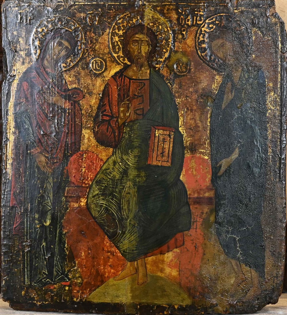 Icon, 3 Saints (Mary, Joseph and John the Baptist) (1 of 2)