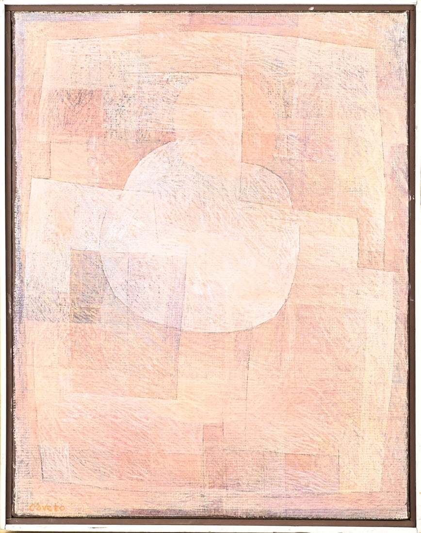 J. Dohmen, Abstract: J. Dohmen. 1923 - . Abstract composition. Oil on canvas. Dimensions: H 45 x W 35 cm. In good condition.