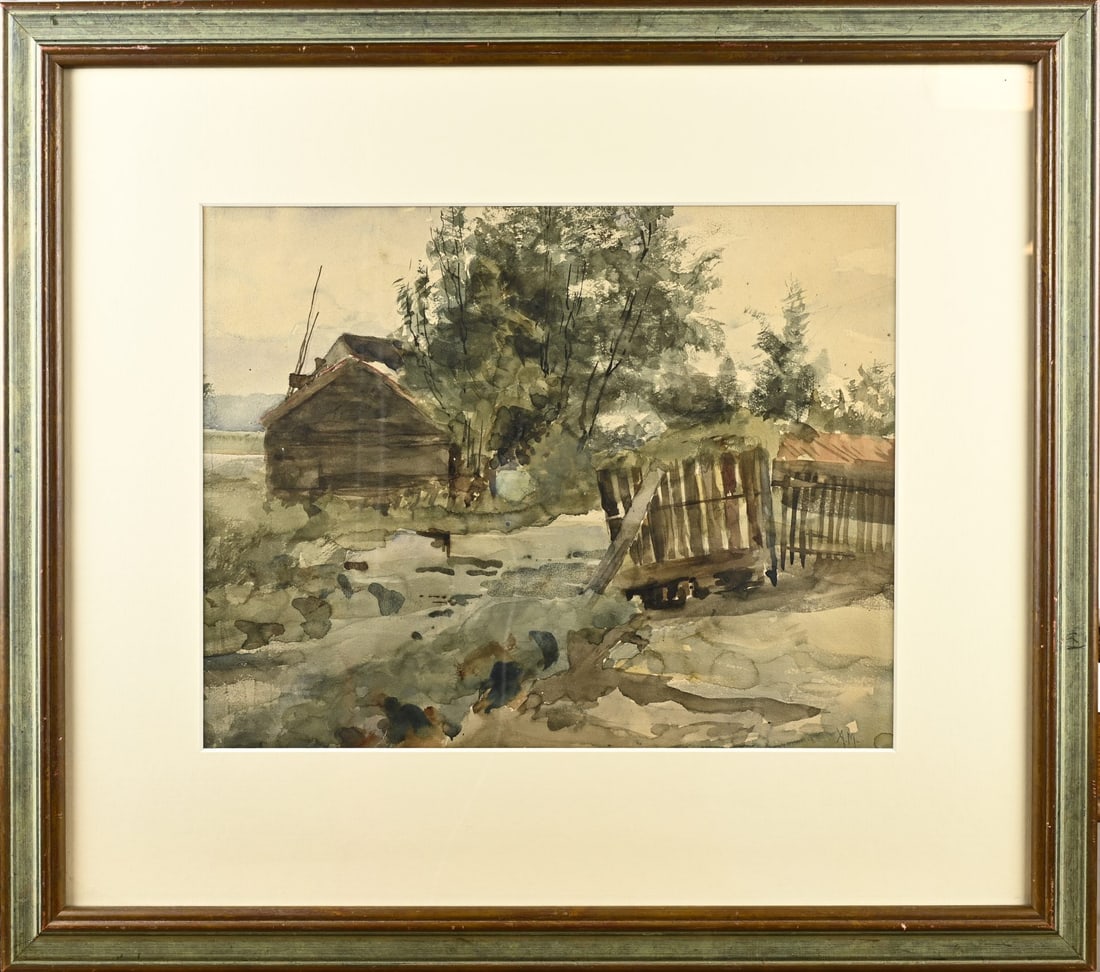 Anton Mauve, Gate at farmhouse (1 of 1)
