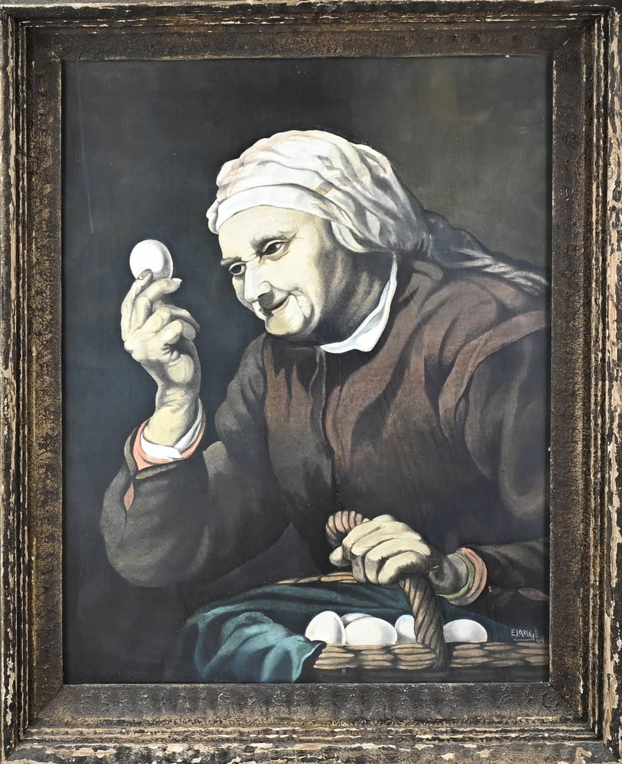 E. Lange, Woman with egg basket (1 of 1)