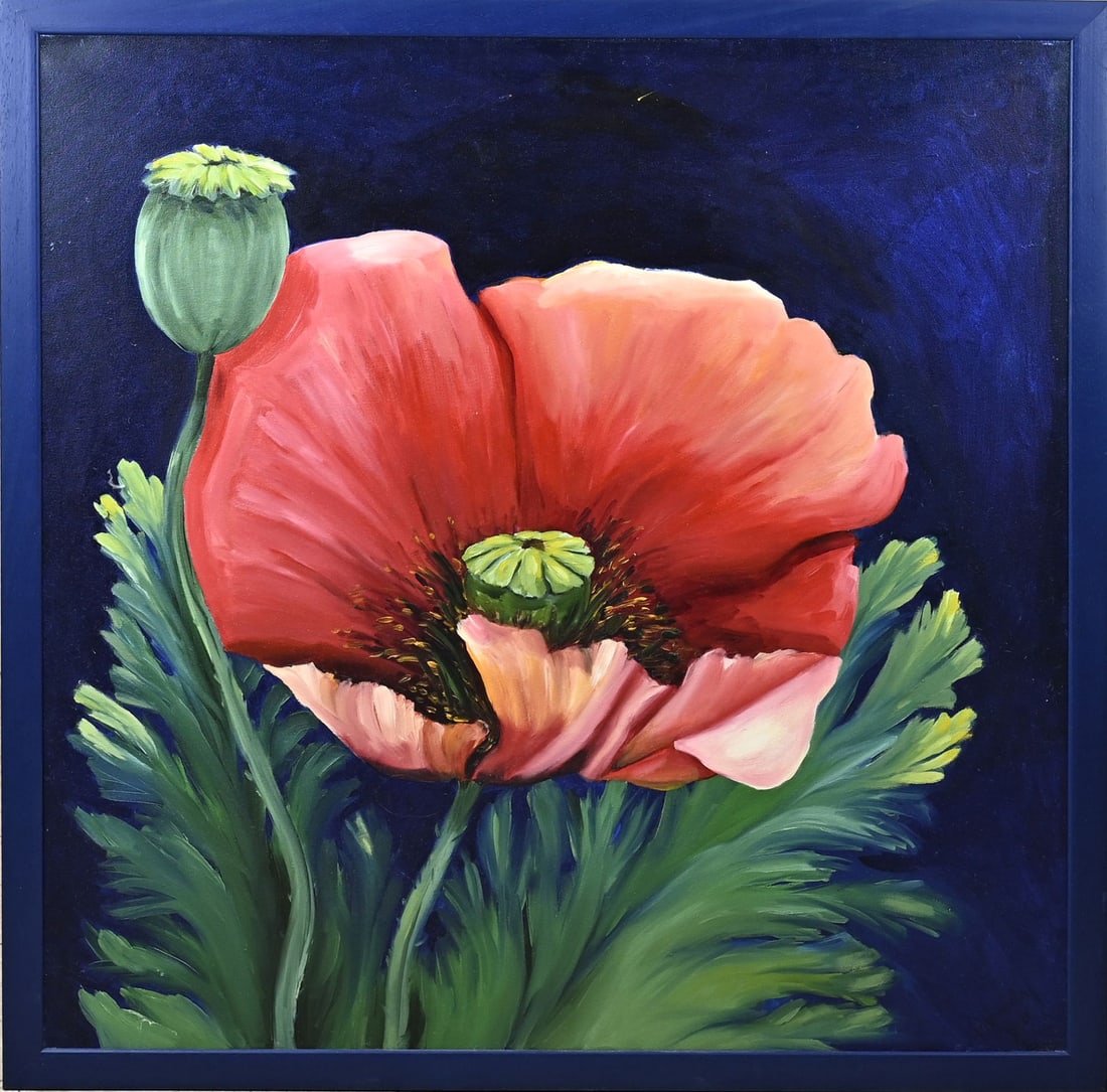 Bart ten Bruggencate, Poppy: Bart ten Bruggencate. 1954 - . Poppy. Oil on canvas. Dimensions: H 100 x W 100 cm. In good condition.