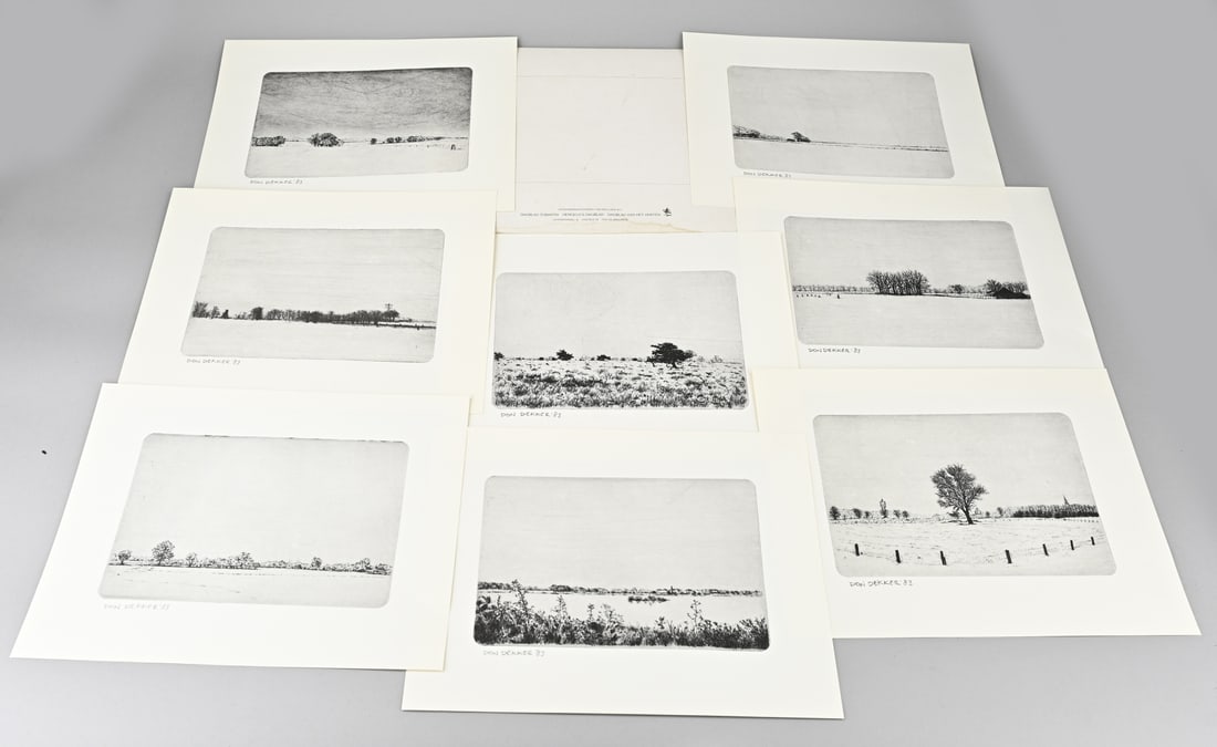 Don Dekker, Map with 7 etchings (1 of 1)