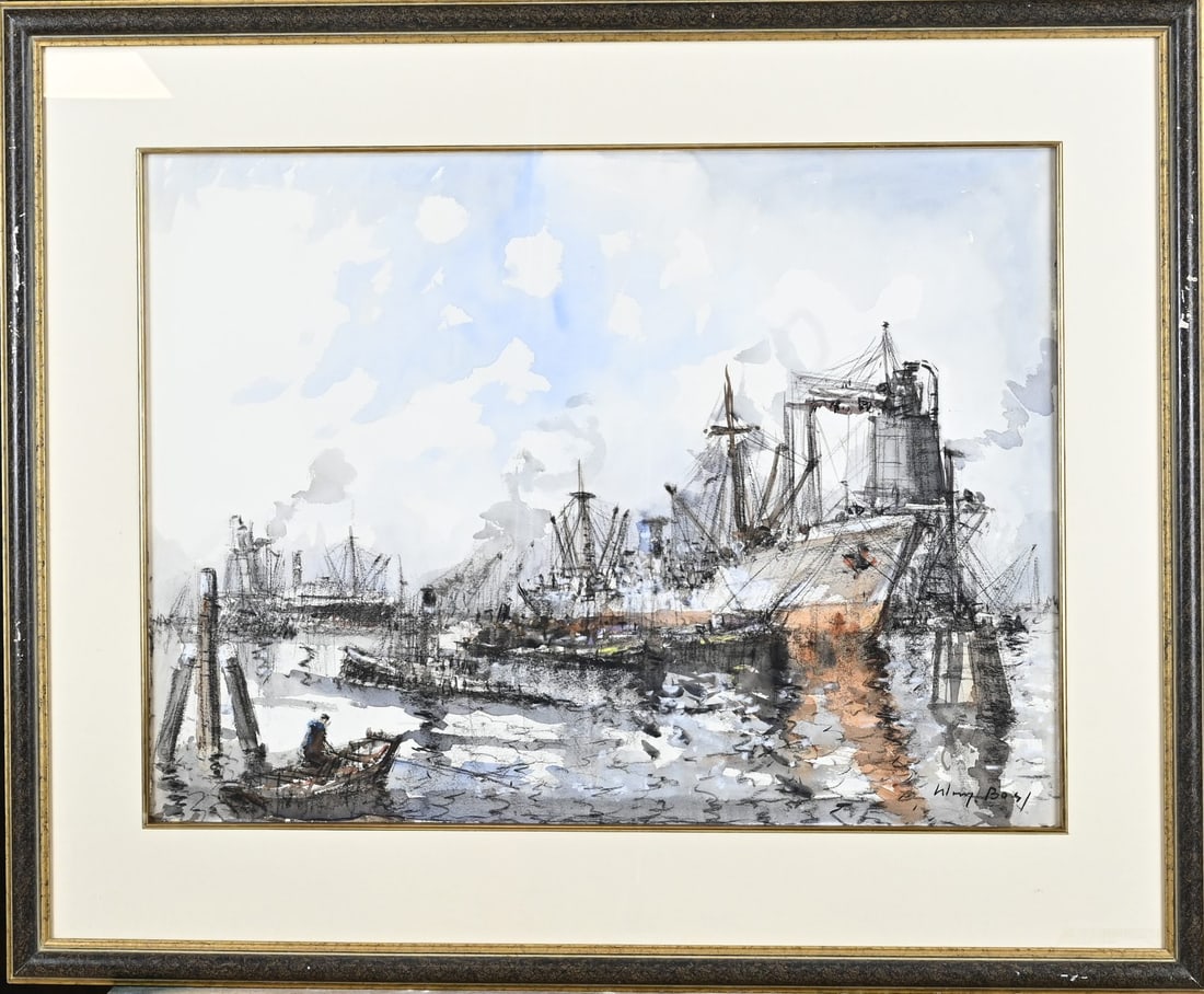 Wim Bos, Harbour View of Rotterdam (1 of 1)