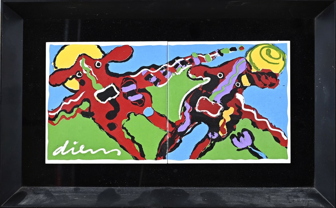 Peter Diem, 2x Painted tile (1 of 1)
