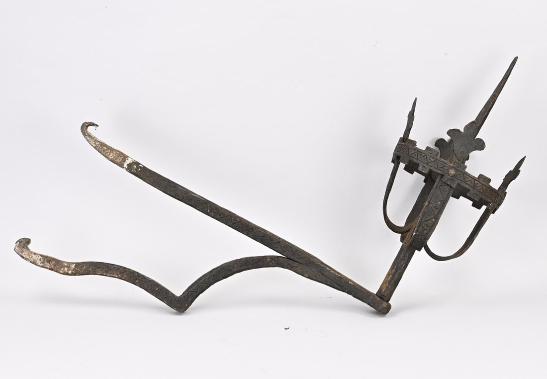 Wrought iron candlestick (1 of 2)