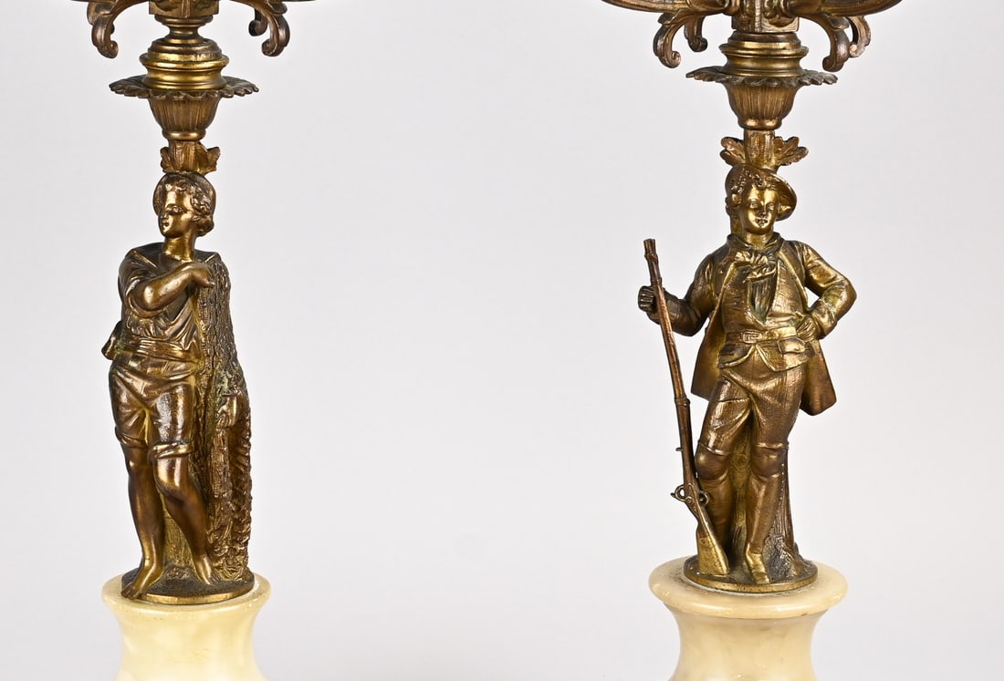 2x Candlestick, H 53 cm. - 2