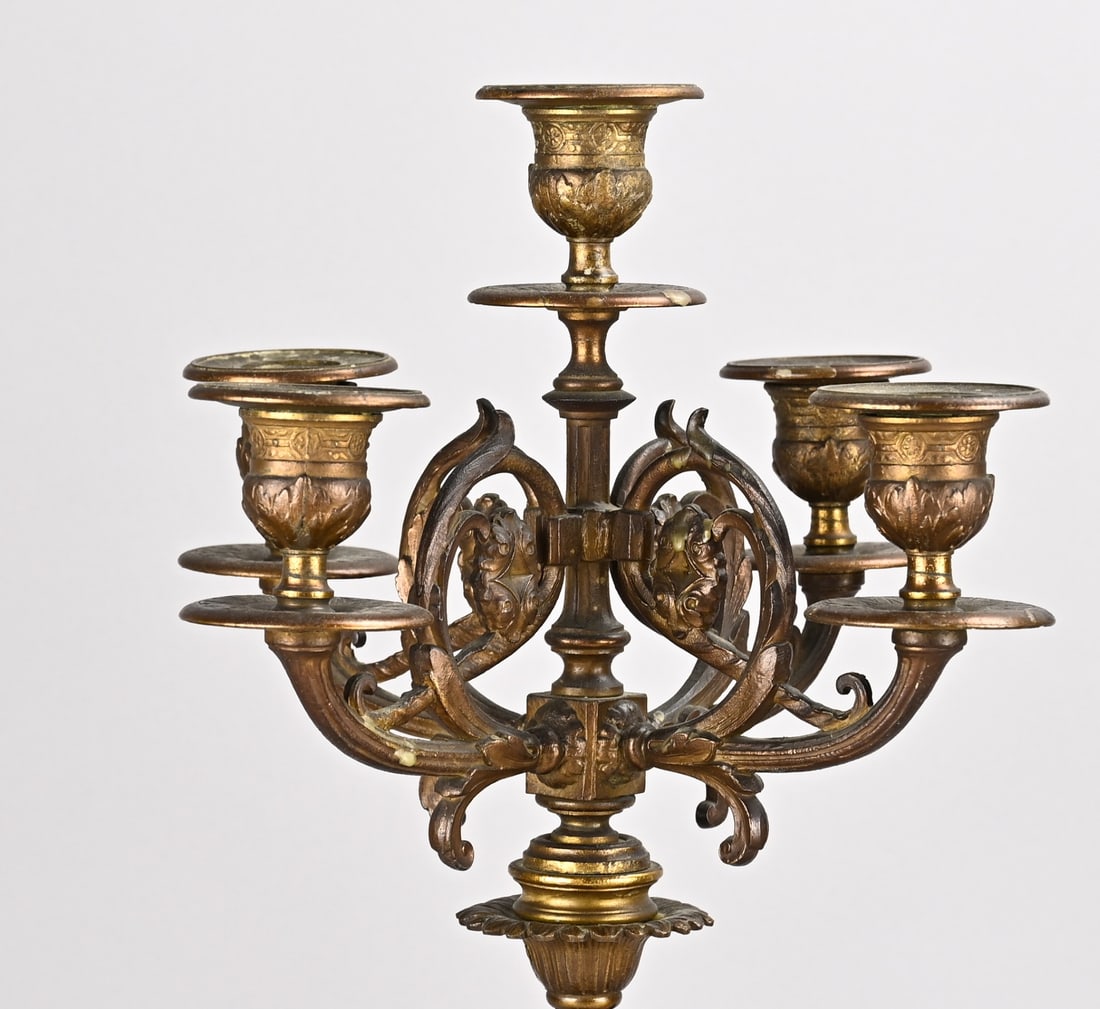 2x Candlestick, H 53 cm. - 3