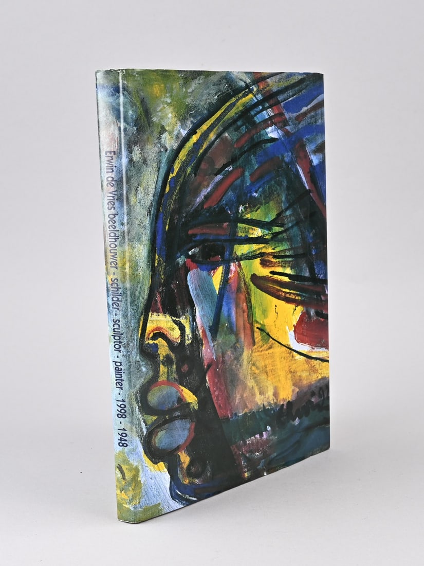 Antiquarian book, Erwin de Vries: A book about the Surinamese artist Erwin de Vries. 1929 - 2018. With original pen drawing. Dimensions: 32 x 23.5 x 2 cm. In good condition.