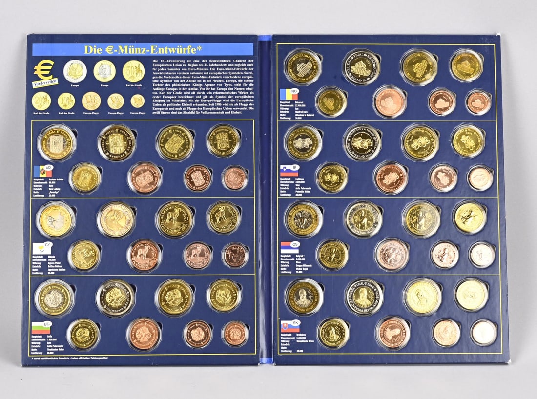 Lot of euro coins in a case (1 of 1)