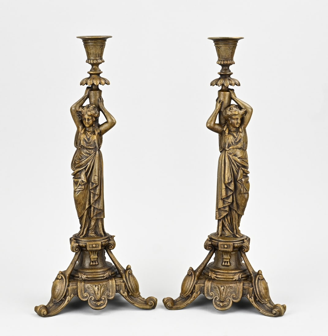 2x Figurative candlestick, H 38 cm. (1 of 2)