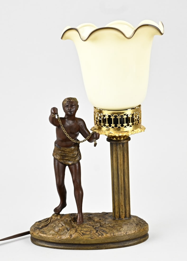 Lamp with figure, H 30 cm. (1 of 1)