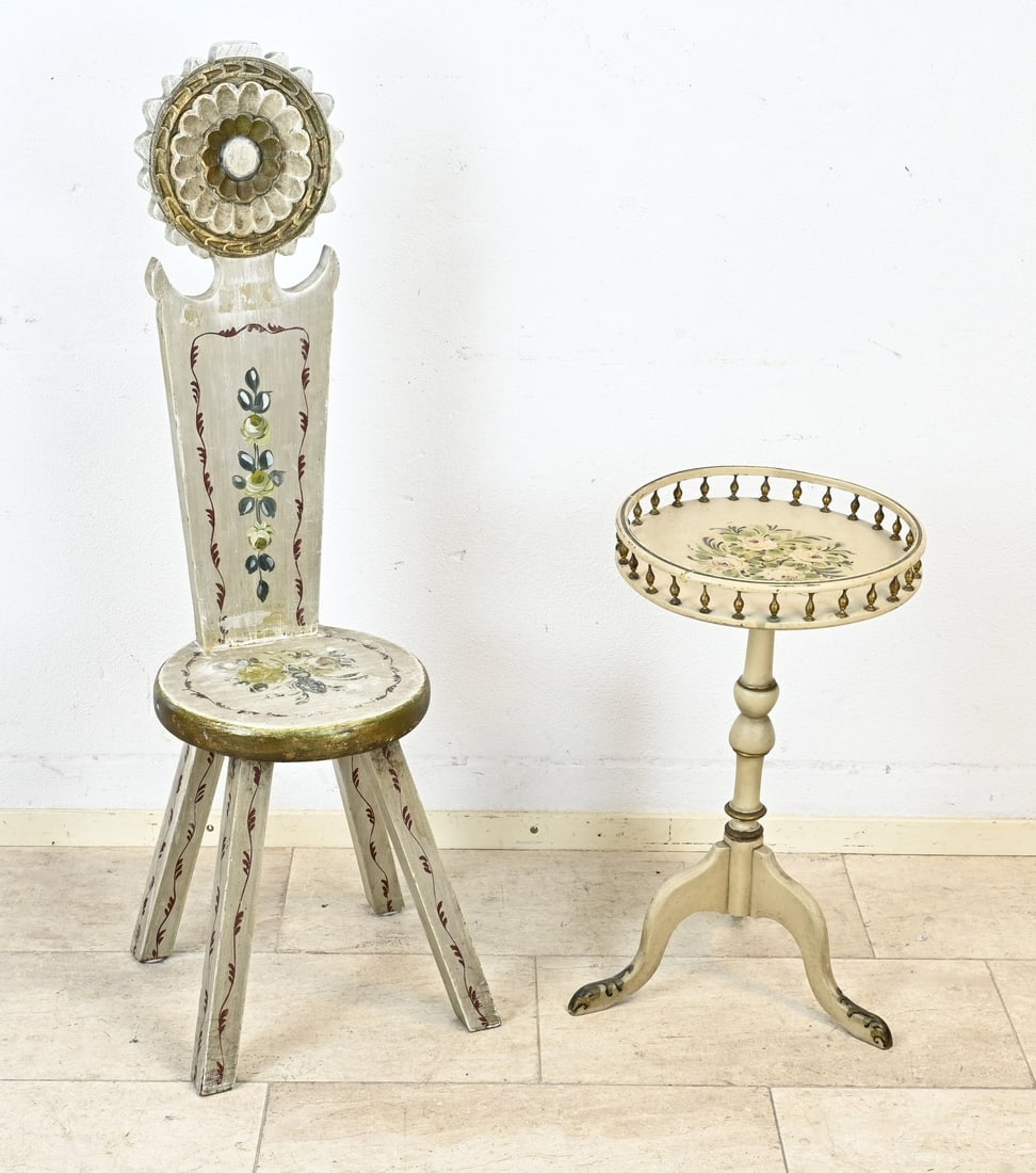 Unique chair + old wine table (1 of 1)