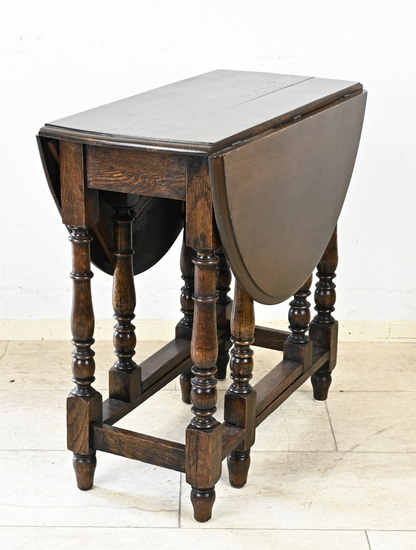 English drop-leaf table, 1880 (1 of 2)