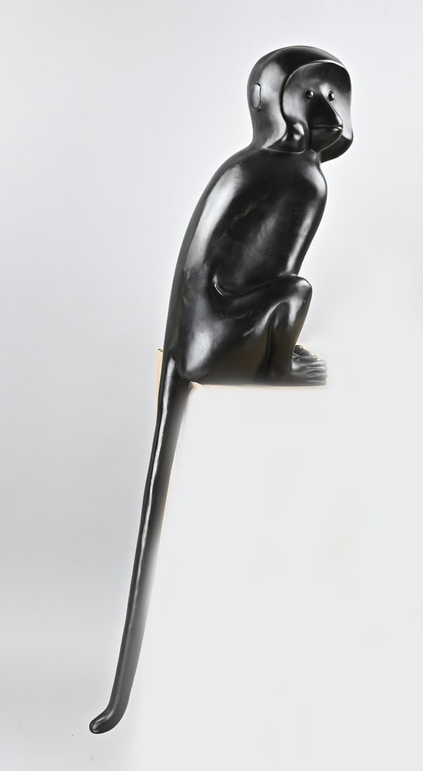 Bronze monkey, 82 cm. (1 of 2)