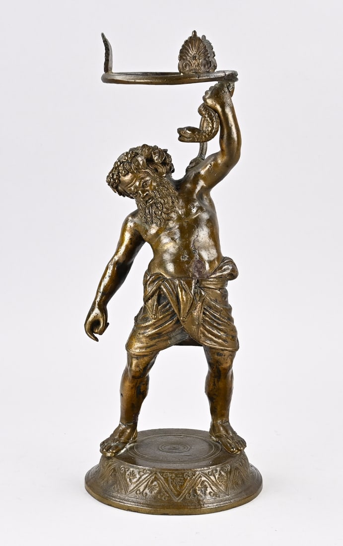 Bronze figure, Drunken Silenius: Antique bronze statue. Drunken Silenius. 19th century. Dimensions: H 40 cm. In good condition.