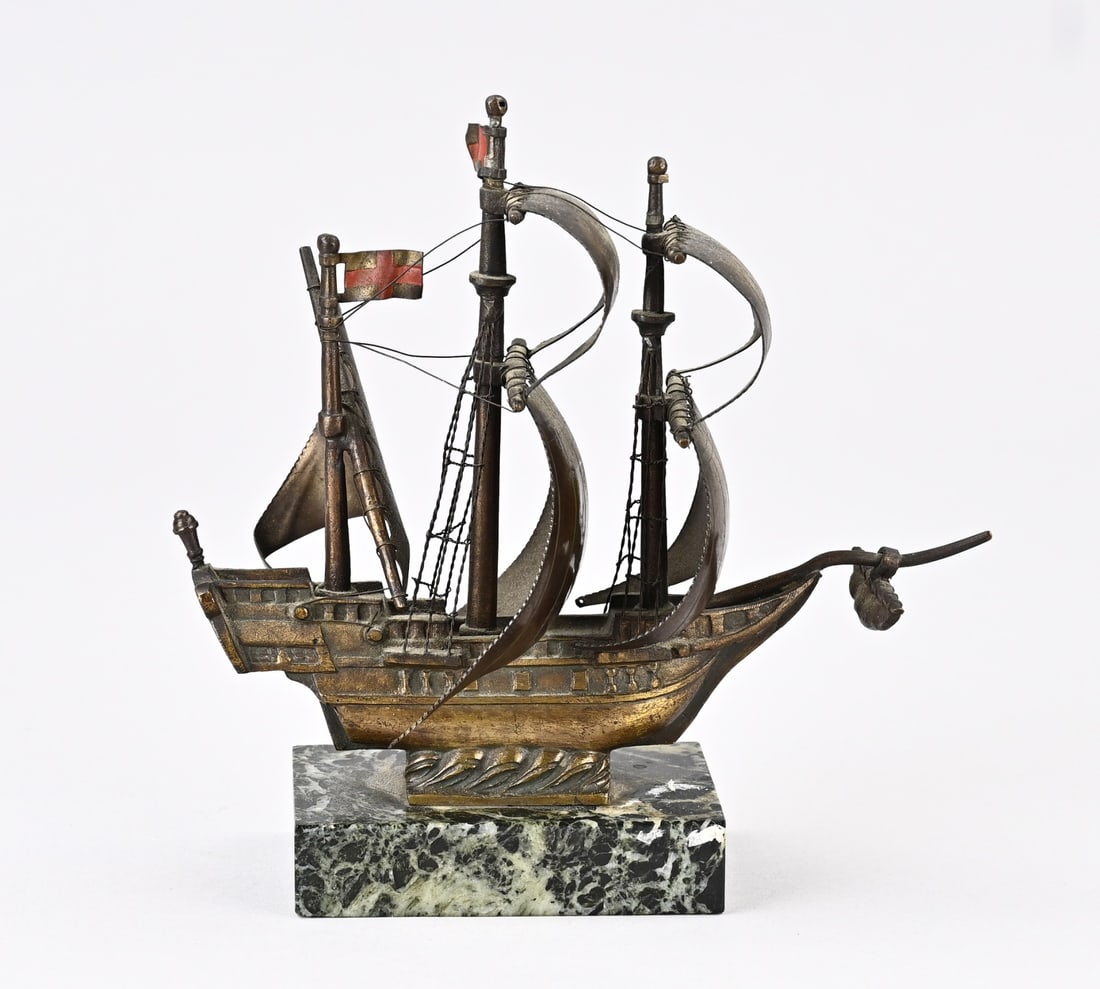 Bronze three-masted ship - 2